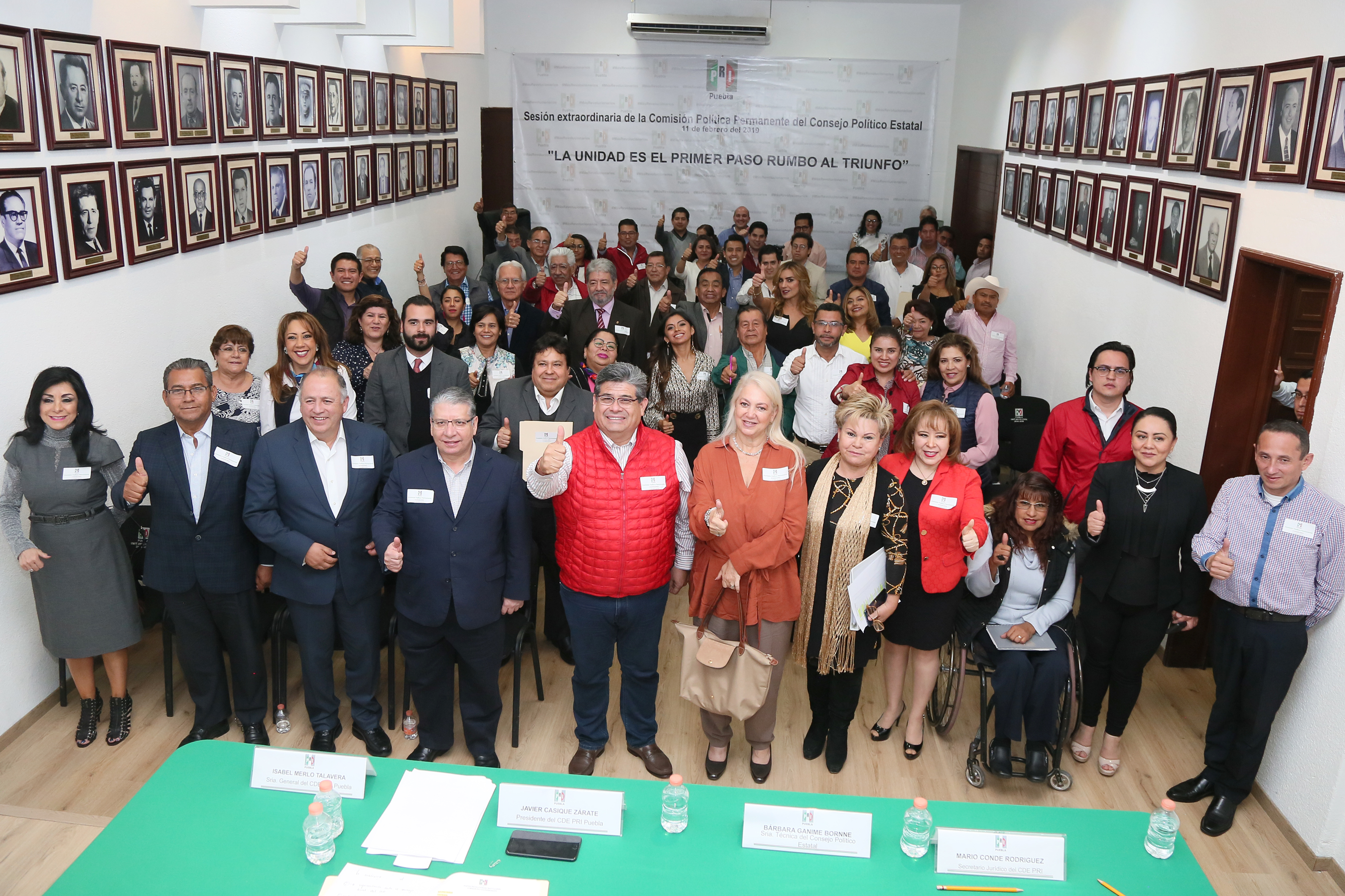 En unidad, PRI de Puebla aprueba el procedimiento para la selección de candidaturas y su plataforma electoral