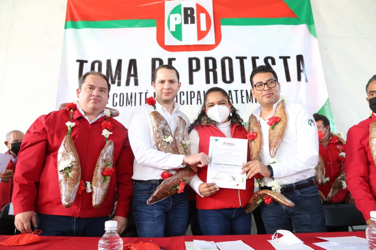 DIRIGENCIA DEL PRI PUEBLA TOMA PROTESTA AL COMITÉ MUNICIPAL DE ATEMPAN.