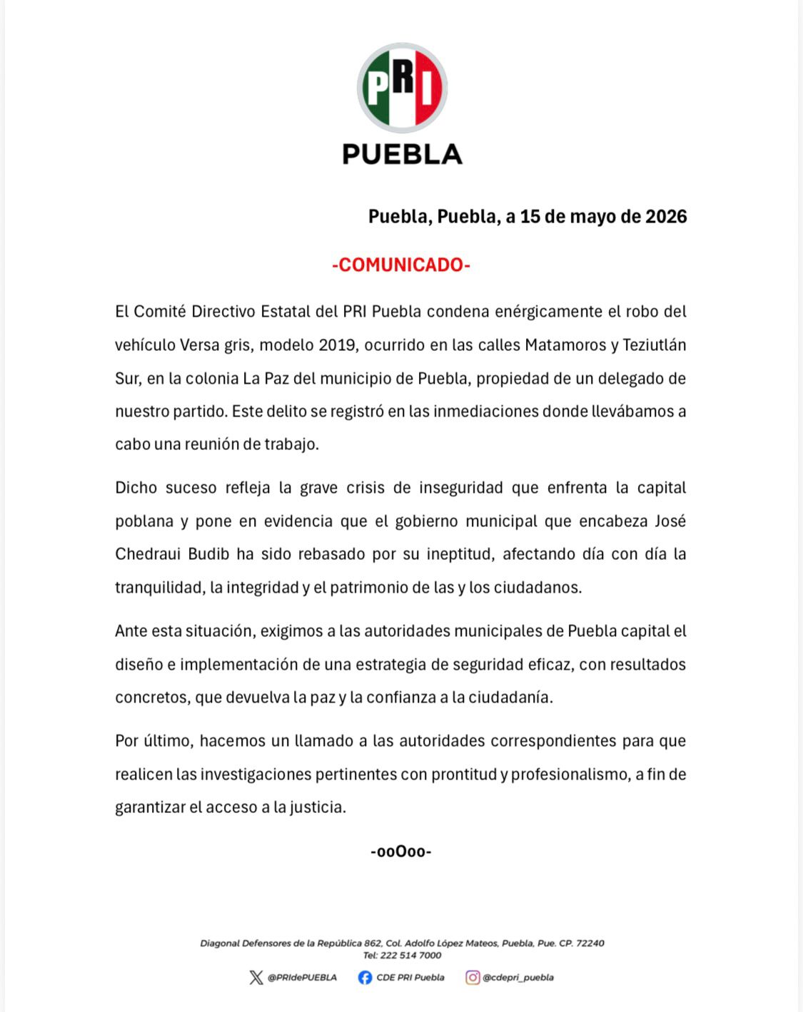 COMUNICADO