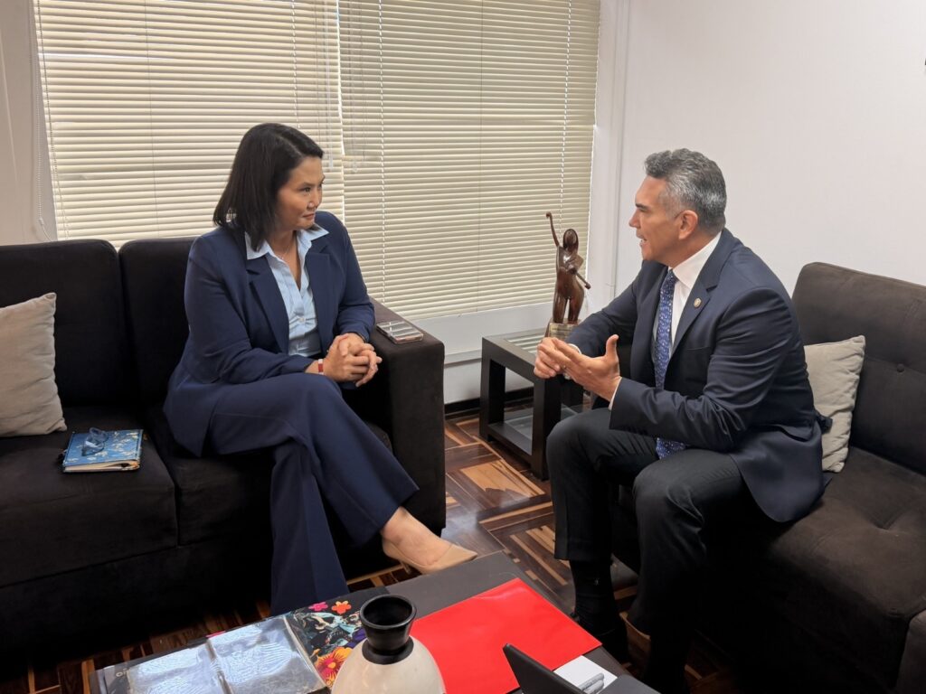 SE REÚNE ALEJANDRO MORENO CON LA PRESIDENTA ELECTA DEL PERÚ, KEIKO FUJIMORI